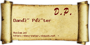 Danó Péter névjegykártya